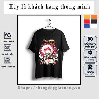 SALE 50% Áo thun one piece in hình luffy gear 5 nika màu đen  - có size trẻ em