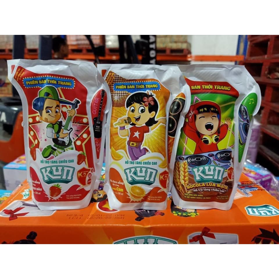 Sữa Kun túi 180ml - Thùng 24 túi date T11/23