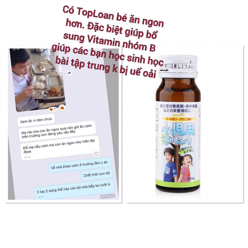 Siro Vitamin Tăng trưởng cho trẻ em Toploan New. Thích hợp cho bé biếng ăn, thấp lùn