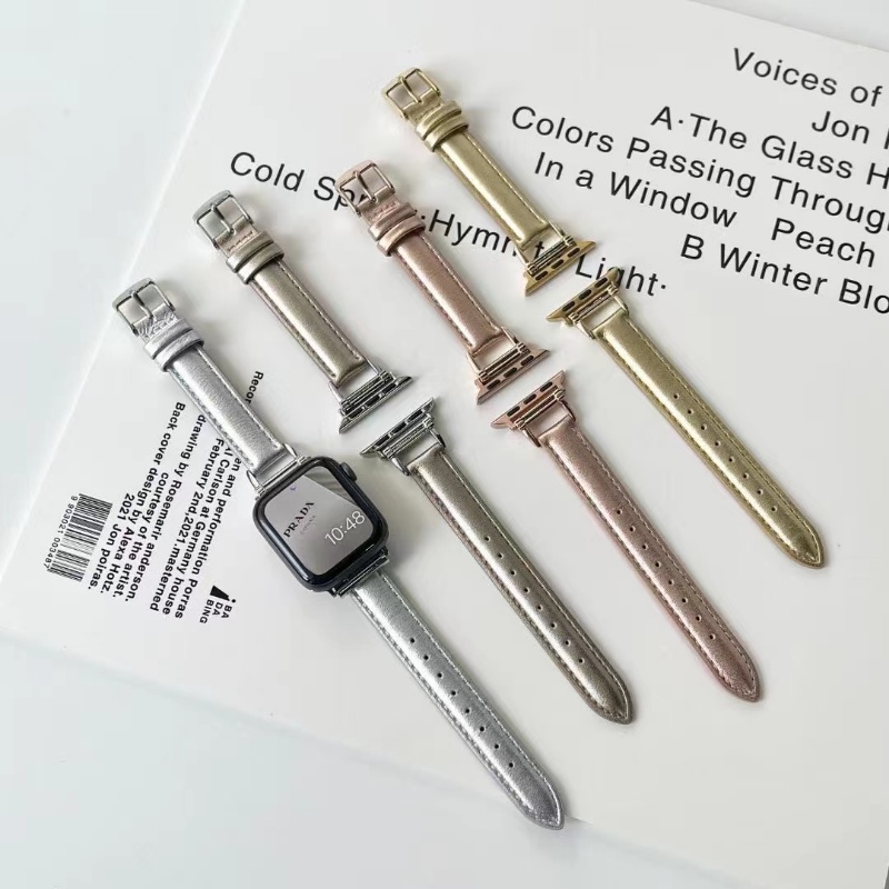 Dây Đeo Bằng Da Chất Lượng Cao Cho iWatch series 8 49mm 7 41mm 45mm 6 SE 5 4 3 2 1 44mm 38mm 42mm 40mm