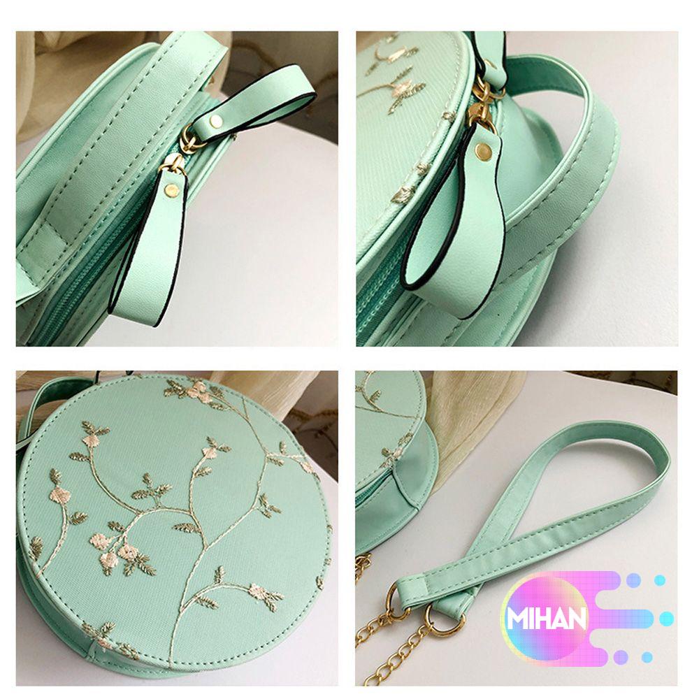 Ví đựng tiền xu MIHAN1 bằng da PU in họa tiết hoa xinh xắn