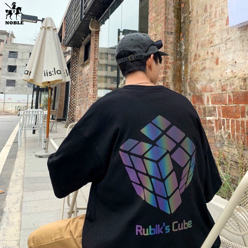 [Freeship] Áo thun phản quang nam nữ hình lập phương Rubik giá rẻ thời trang Miamo TP020