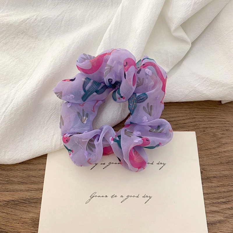 Dây buộc tóc vải chiffon vải hoa dễ thương xinh xắn