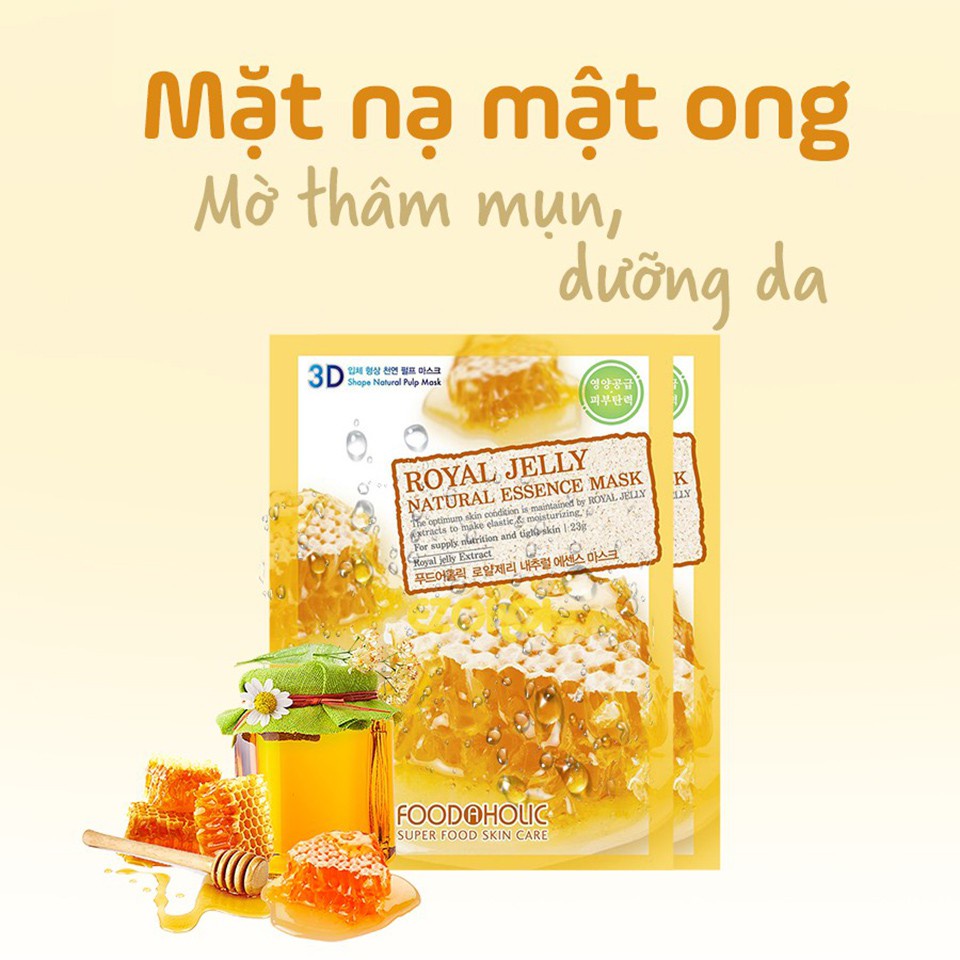 Mặt nạ 3D Foodaholic Natural Essence Mask 23ml/miếng