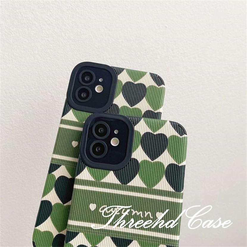 Ốp Điện Thoại Mềm Chống Rơi Họa Tiết Trái Tim Cho iPhone 13 12 11 Pro Max iPhone 7 8 Plus SE 2020 X XR Xs Max