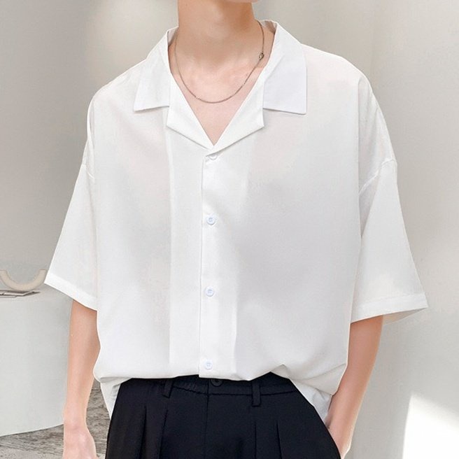 Áo Sơ Mi Ngắn Tay Nam Nữ TZTMEN Chất Liệu Lụa Cotton Cao Cấp