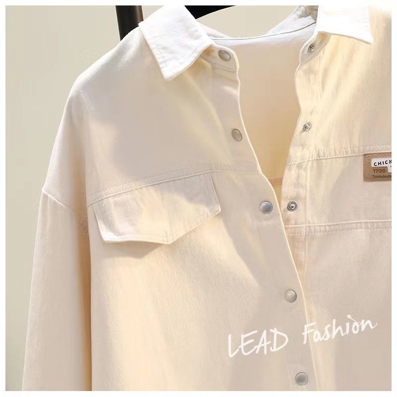 Áo Sơ Mi Nữ Tay Dài Màu Trơn Phong Cách Hàn Quốc