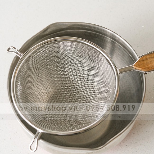 Rây bột inox cán gỗ Breadleaf (16cm)