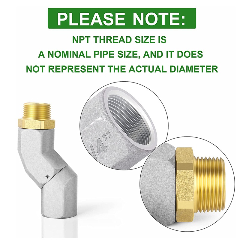 Đầu Nối Ống Nhiên Liệu Xoay 360 Độ 3 / 4 Inch