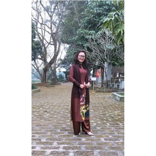 Bộ áo dài đi lễ chùa