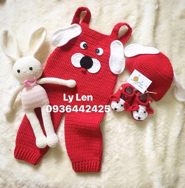 Set yếm len handmade cho bé