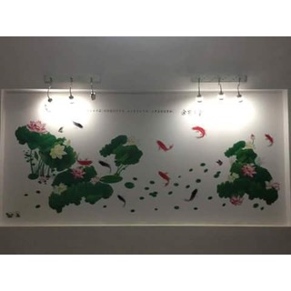 decal dán tường hoa sen