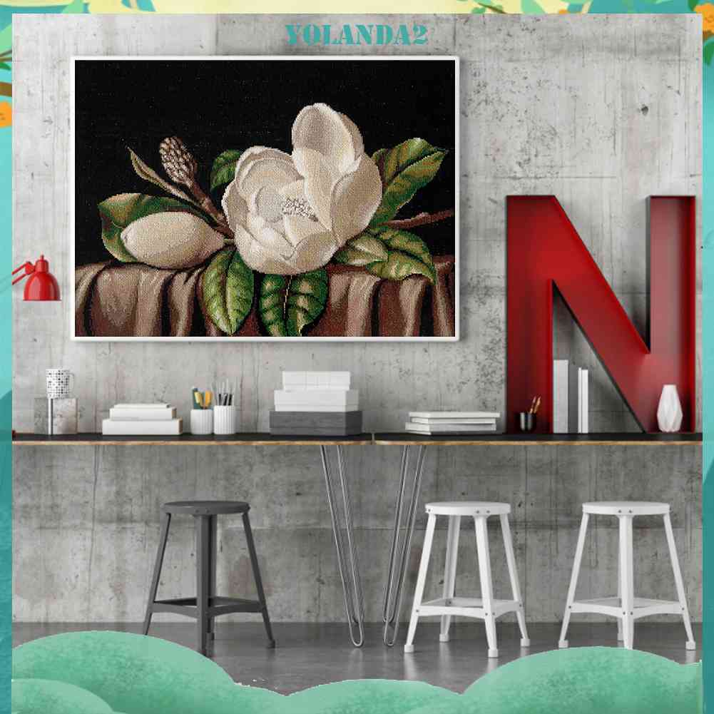 Bộ Tranh Thêu Chữ Thập DIY Hình Hoa Mộc Lan 11CT