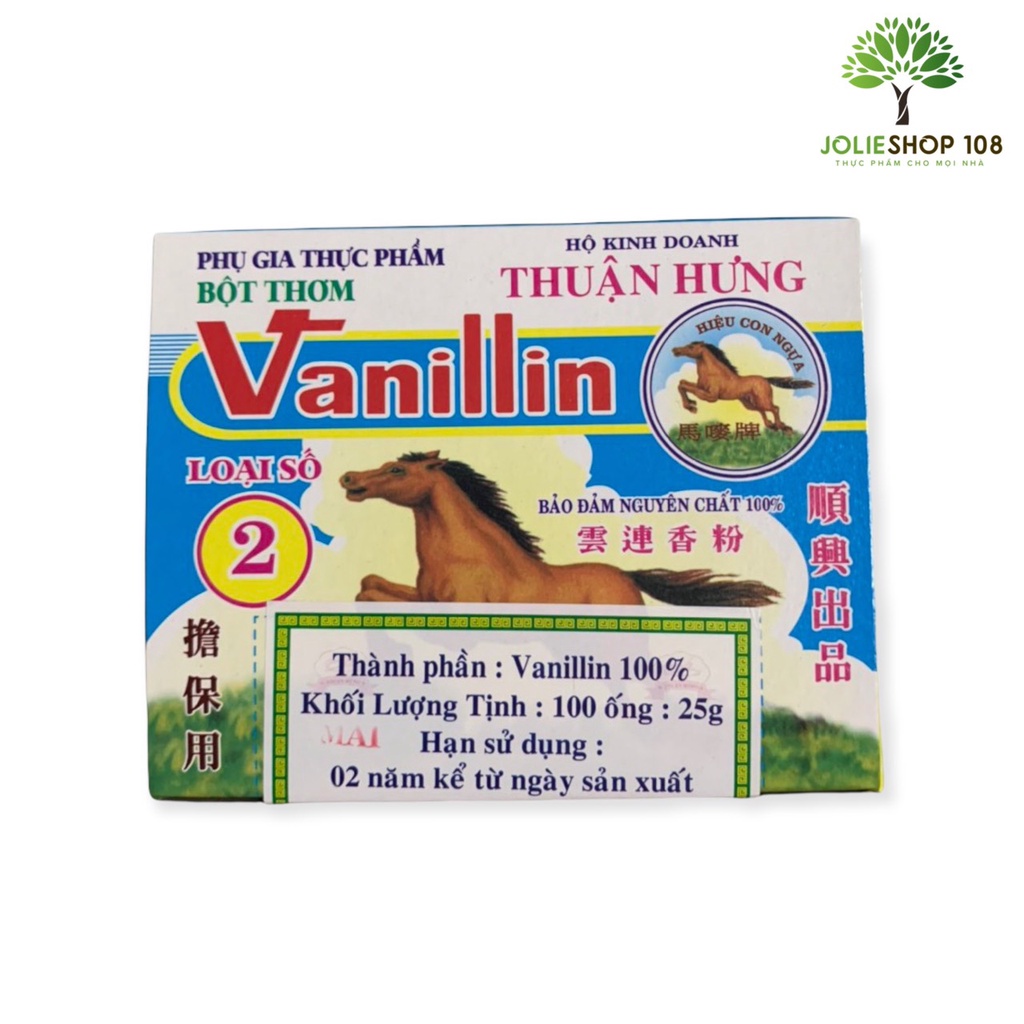 VỈ 10 ỐNG BỘT THƠM VANI VANILLIN THUẬN