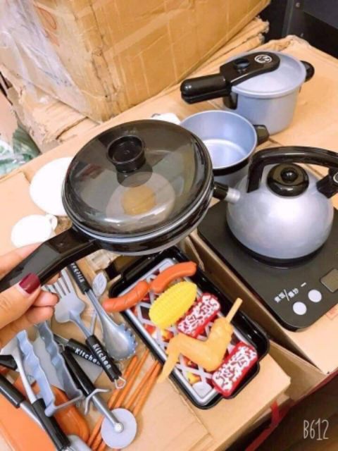 Bộ nấu ăn 36 món cho bé vừa chơi vừa học, đồ chơi nấu ăn cho trẻ em lành mạnh