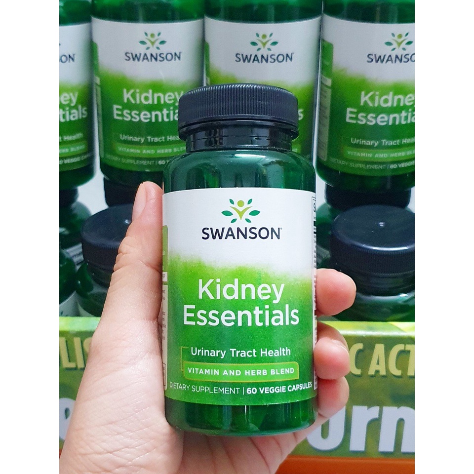 Viên Uống Bổ Thận Swanson Kidney Essentials chai 60 Viên từ mỹ, Hỗ Trợ Hệ Tiết Niệu Khỏe Mạnh