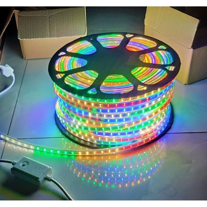 NGUỒN 220V LED DÂY 2 HÀNG CHẠY ĐUỔI 2835 | Shopee Việt Nam
