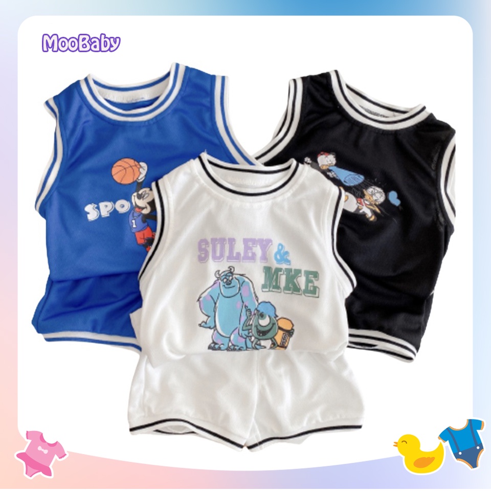 Bộ Ba Lỗ Thể Thao Cho Bé Trai Từ 7-25Kg, Bộ Sát Nách Cho Bé Cực Cute - MOOBABY SHOP