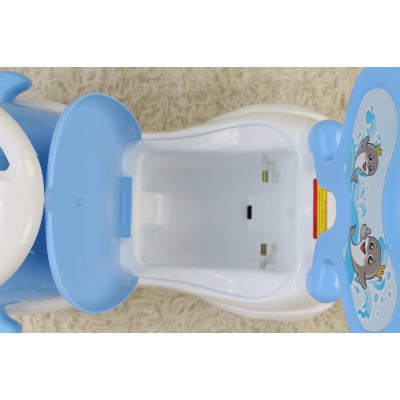 Xe chòi chân phát nhạc kết hợp xe bám tập đi 2 trong 1 cho bé hình cá heo babies Toys House