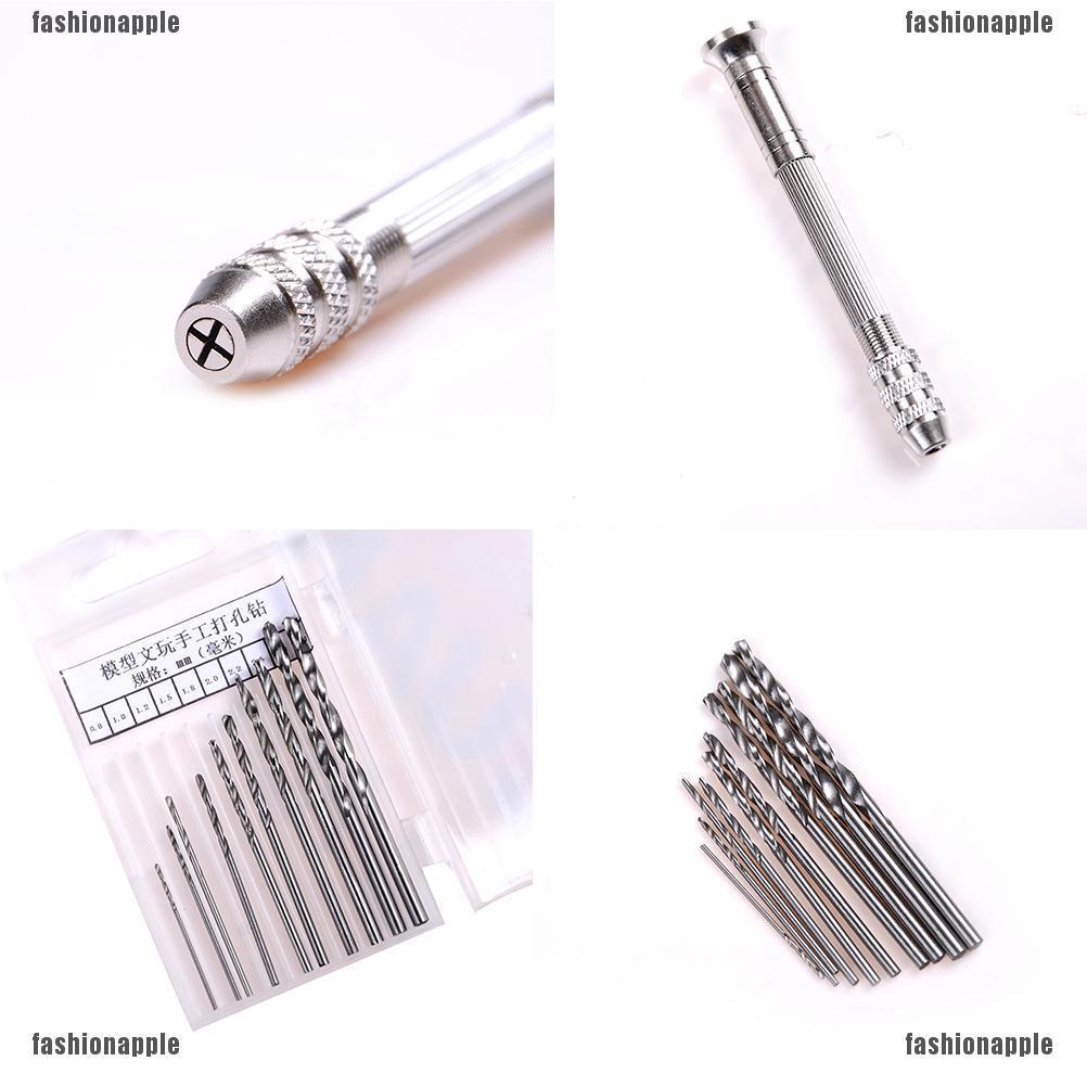 ❀❀ Máy Khoan Cầm Tay Bằng Nhôm Kèm 10 Mũi Khoan Xoắn