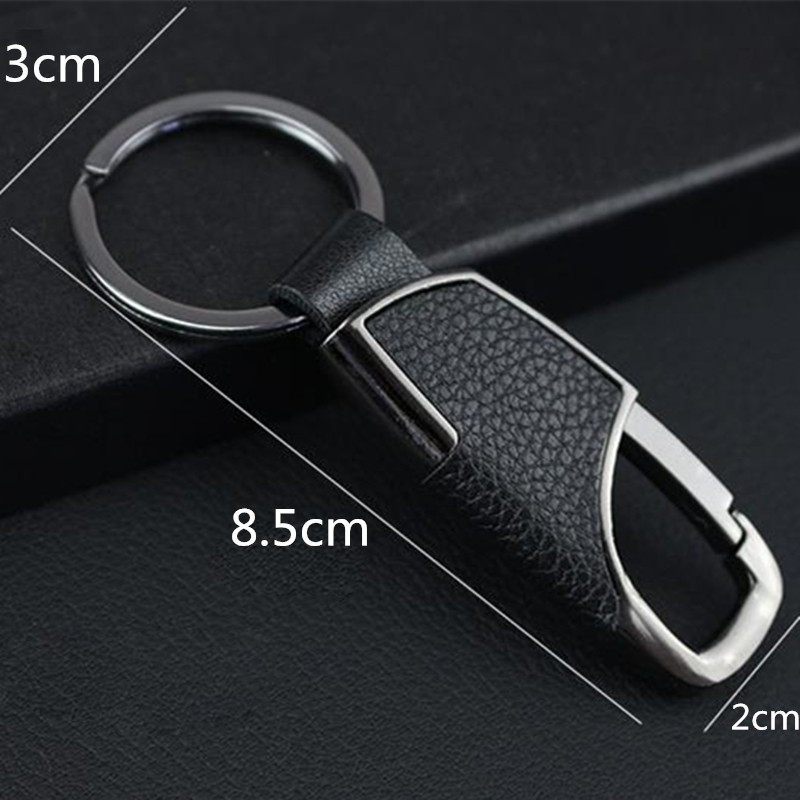 Móc chìa khóa bằng da + hợp kim kẽm phong cách cổ điển thời trang cho nam nữ