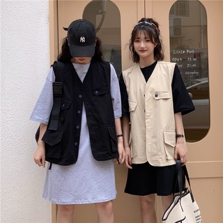 [SIÊU RẺ] Áo gile kaki túi hộp unisex (Sỉ từ 5sp bất kỳ)