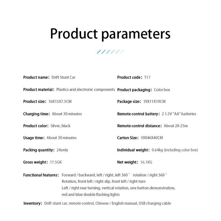 Đồ Chơi Xe Hơi Điều Khiển Từ Xa Xoay 360 Độ ° Đèn Xoay Chiếu Sáng Có Thể Sạc Lại Dành Cho Xe Đua