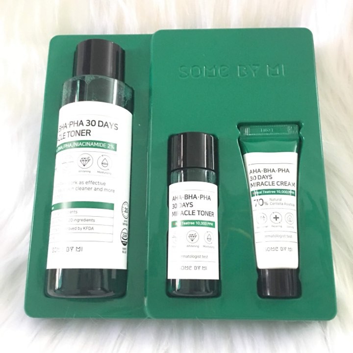 Some By Mi / Phấn Phối Chính Hãng / Set giảm mụn và ngừa mụn Some By Mi AHA BHA PHA 30 Days Miracle Toner