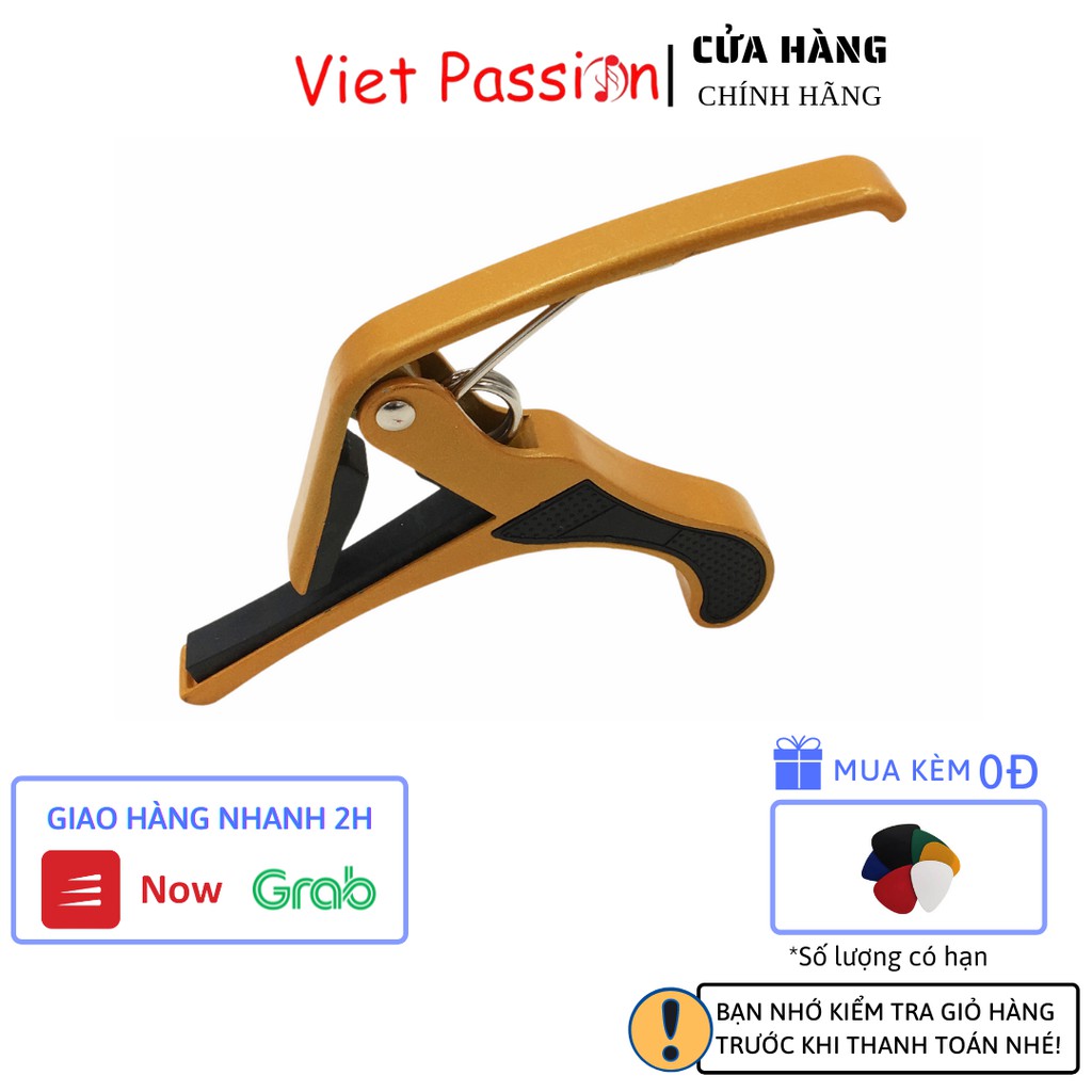 Capo đàn guitar classic acoustic Vietpassion lên dây chuyên nghiệp màu vàng đồng hợp kim chắc chắn ghi ta