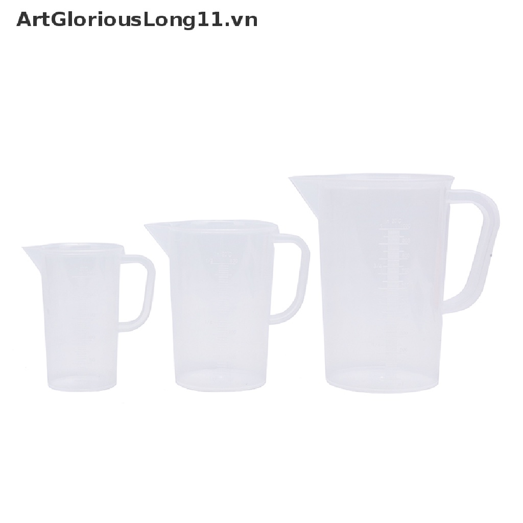 【ArtGloriousLong】 Plastic Measuring Jug Cup Thick Handle Sealing Cover Kitchen Cooking Supplies .