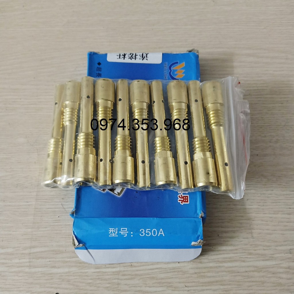 Nối bép mig 350 ren trong đồng vàng - Phụ kiện Mig 350
