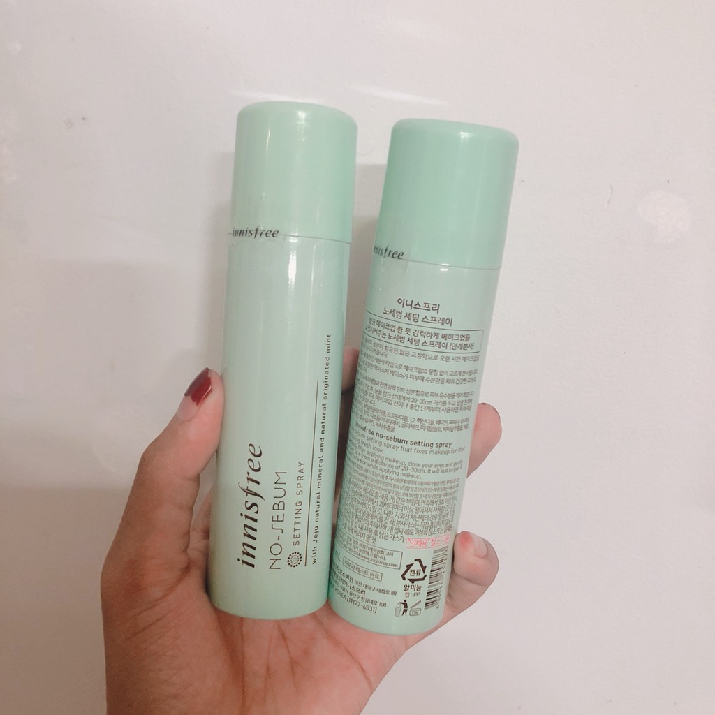 [Chính hãng] Nước xịt kiềm dầu khóa lớp trang điểm innisfree No Sebum Setting Spray 50ml | BigBuy360 - bigbuy360.vn