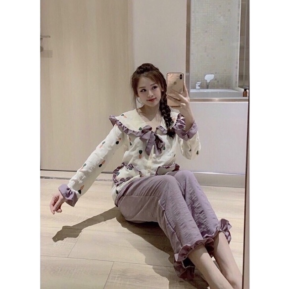 BỘ PIJAMA ĐŨI TIỂU THƯ HÀNG CAO CẤP LOẠI 1 ( HÌNH THẬT + CLIP THẬT + CÓ SẴN ) | BigBuy360 - bigbuy360.vn