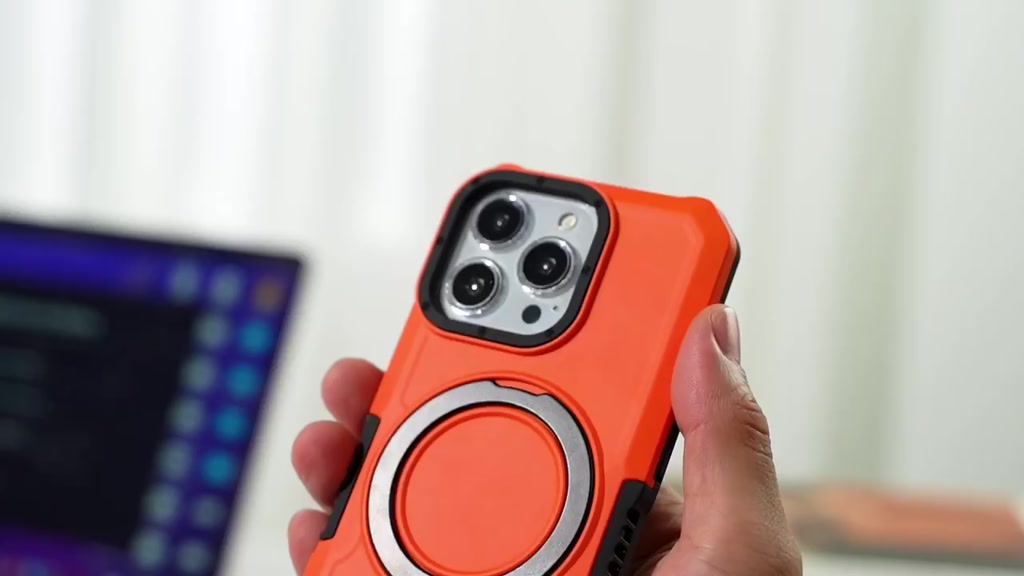 Ốp điện thoại có giá đỡ nhẫn PC cứng