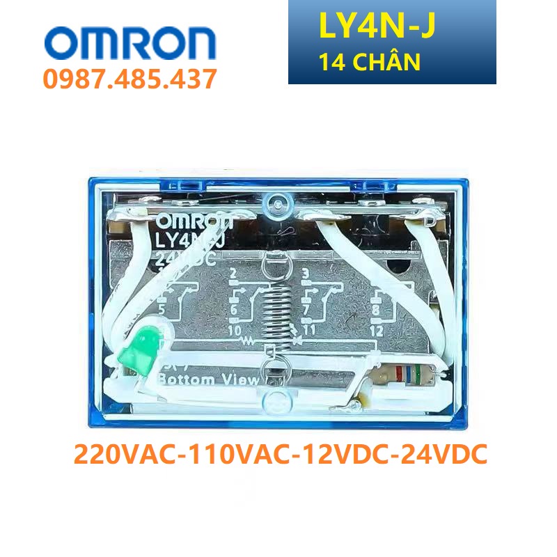 Rơ le OMRON Chân to 10A - LY2N-J , LY4N-J Công suất lớn 8 chân, 14 chân