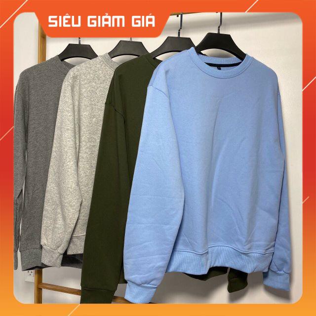 Áo Sweater trơn unisex (Ảnh thật)