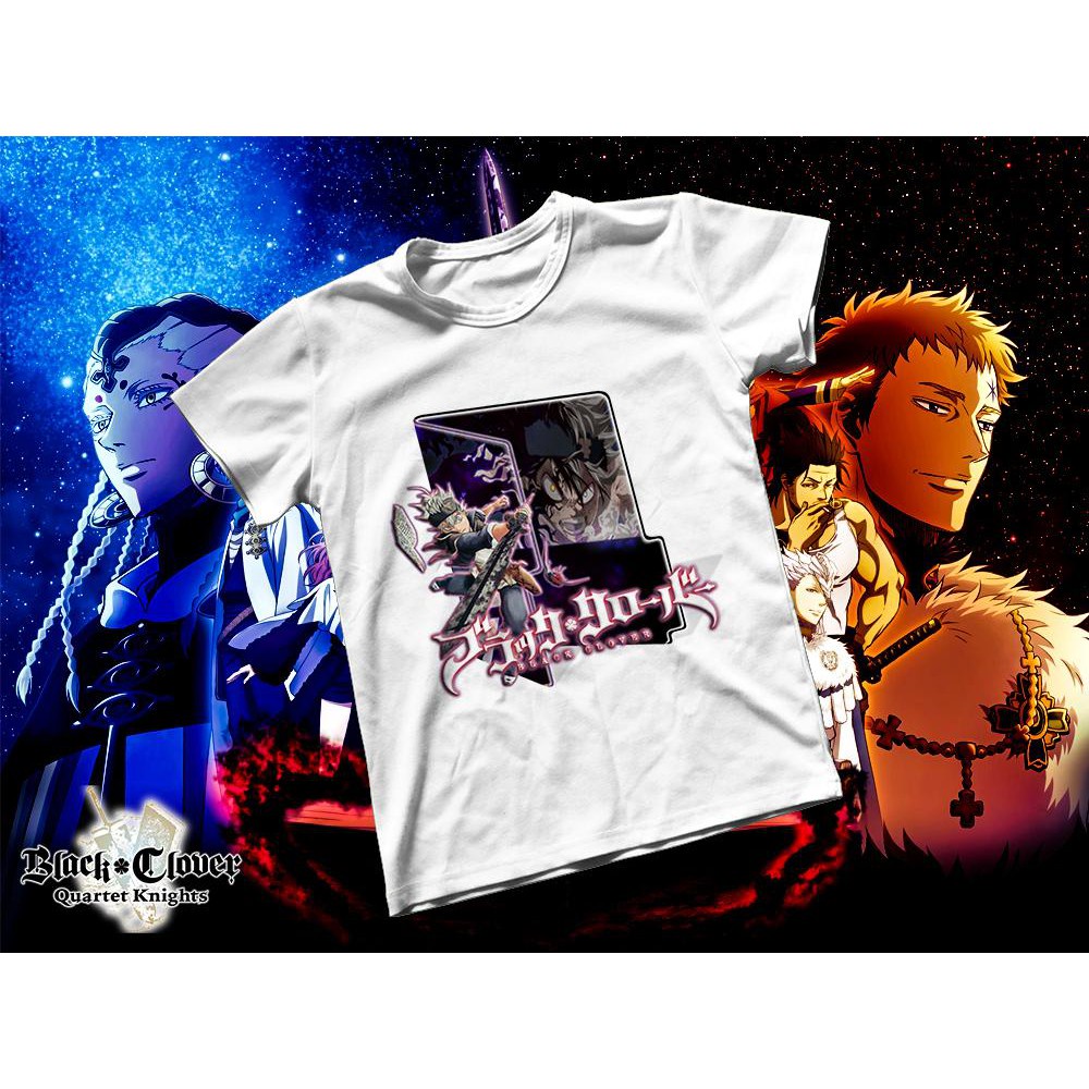 Áo thun Cotton Unisex - Anime - Black Clover - Logo black clover