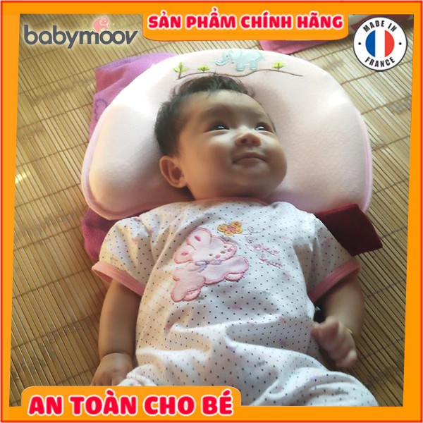 Gối phòng chống MÉO ĐẦU, BẸP ĐẦU BabyMoov - Nhập khẩu Pháp với chất liệu cao su non tự nhiên.