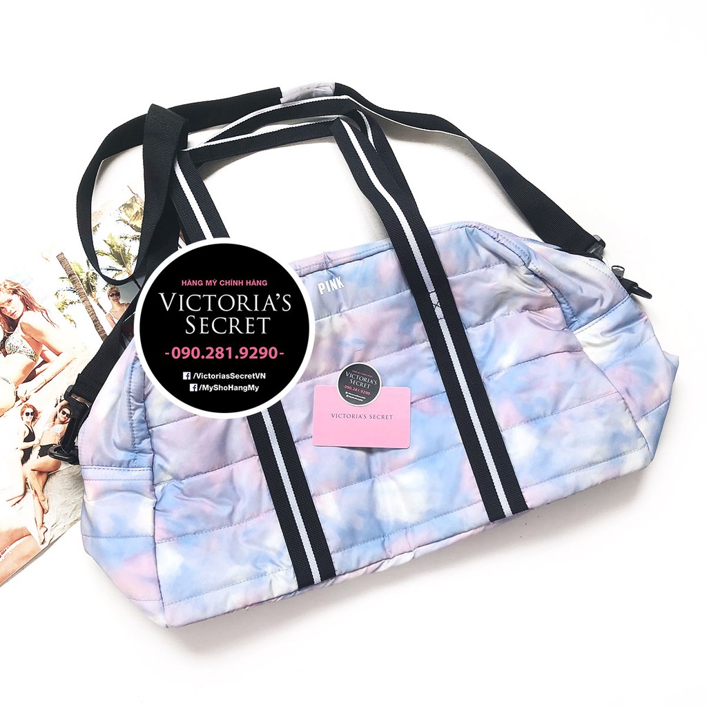 (Túi 79) Túi trống Tie-dye không đụng hàng, nhỏ gọn, mềm mịn cá tính - Victoria's Secret USA