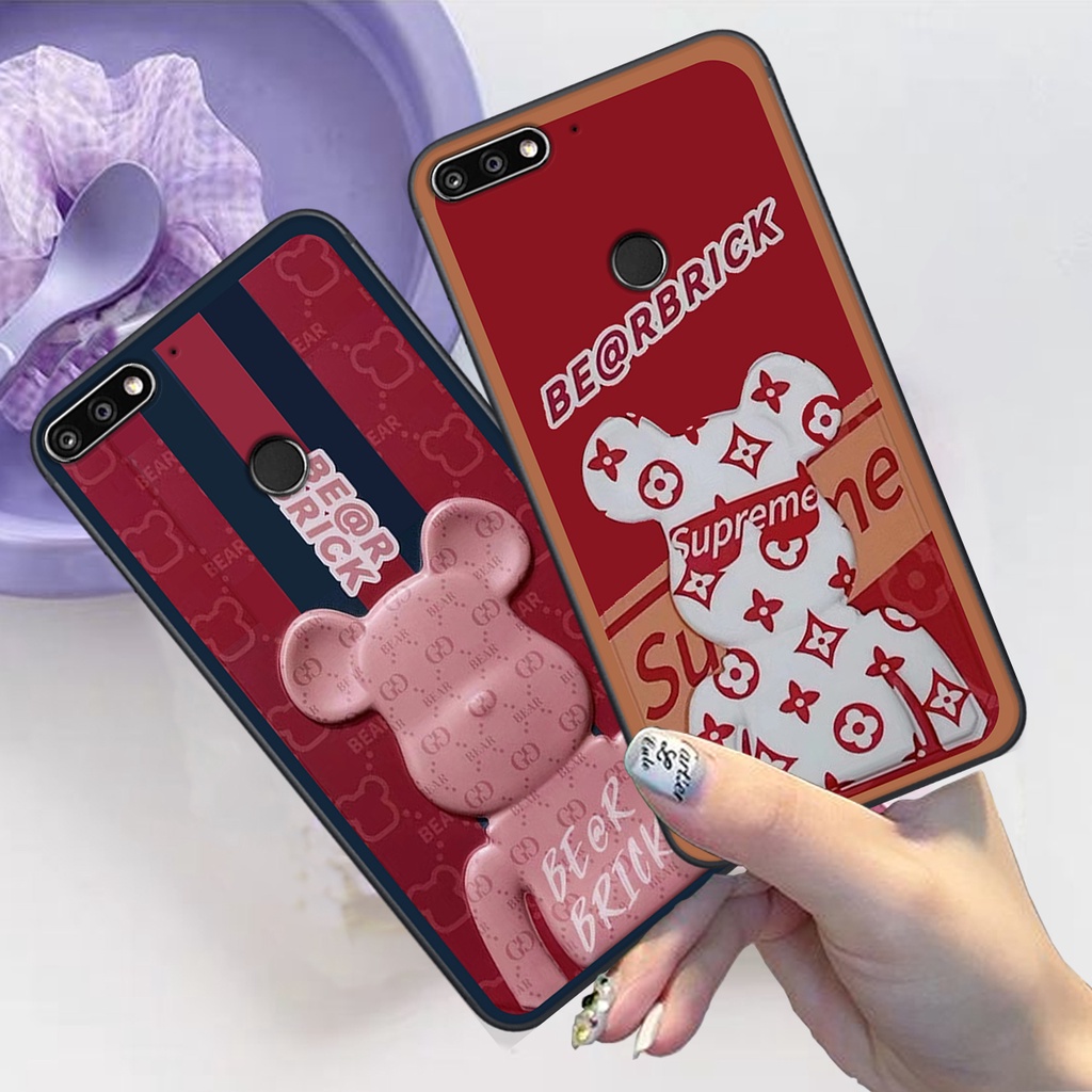 Ốp Huawei Y7 Prime 2018 / Y7 Pro 2018 bộ hình gấu bearick spider man cá tính phong cách siêu ngầu giá rẻ