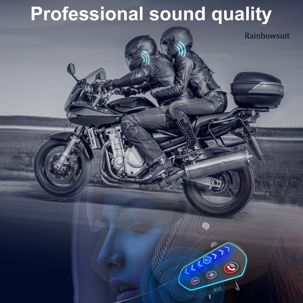 RB- A10 Headphone Bluetooth 5.0 Noise Reduction Rechargeable Motor Bike Interphone