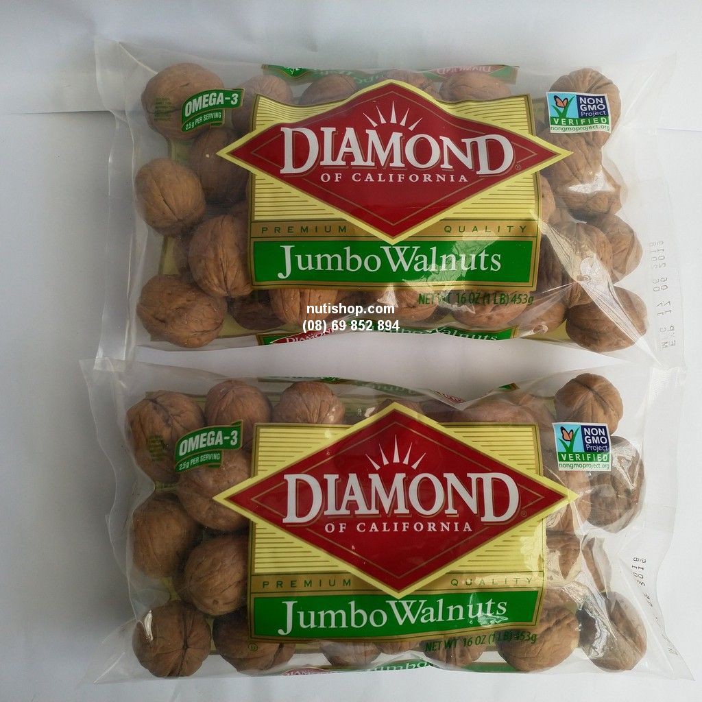 Óc chó mỹ Diamond Jumbo Walnuts 453G ( tặng kèm đồ tách vỏ) | BigBuy360 - bigbuy360.vn