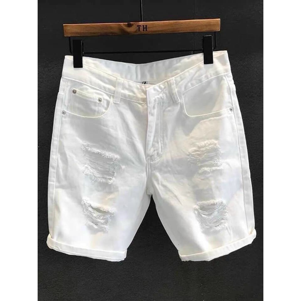 Quần Short Jean Nam Đẹp Chất Bò Co Giãn Cao Cấp, Quần Ngố rách Mẫu Mới Phong Cách Hàn Quốc Q220B | BigBuy360 - bigbuy360.vn