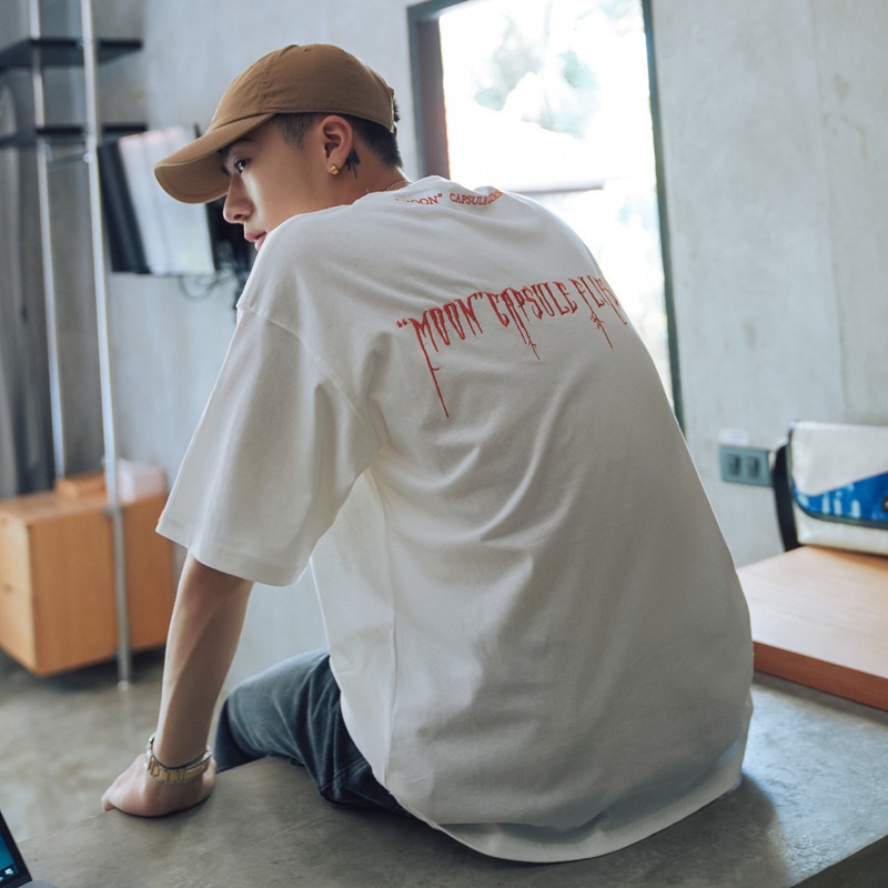 Áo Thun Nam Tay Ngắn Cổ Tròn In Chữ Sau Lưng Thời Trang Mùa Hè TTE210