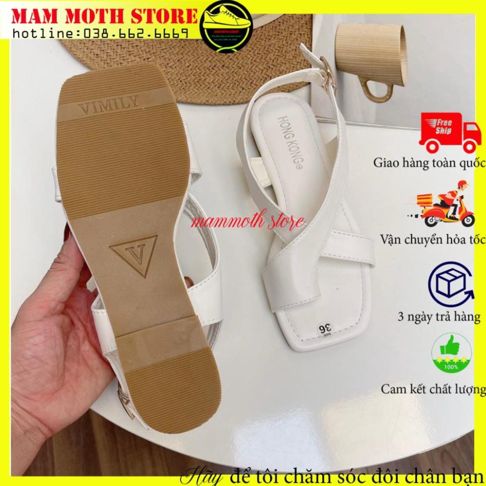 Dép kẹp/dép xỏ ngón, sandal 2 quai chéo đế bệt, dép quai hậu