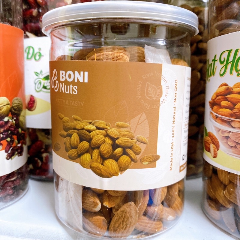 200g Hạt đã sấy chín không tẩm ướp: Hạnh nhân, óc chó, điều, bí, macca