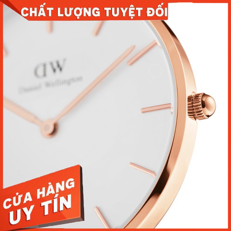 HÀNG CAO CẤP -  Đồng hồ Nam , nữ Daniel Wellington Classic Petite Dây Mesh 36mm & 28mm-Hường mặt trắng  - Hàng Cao Cấp