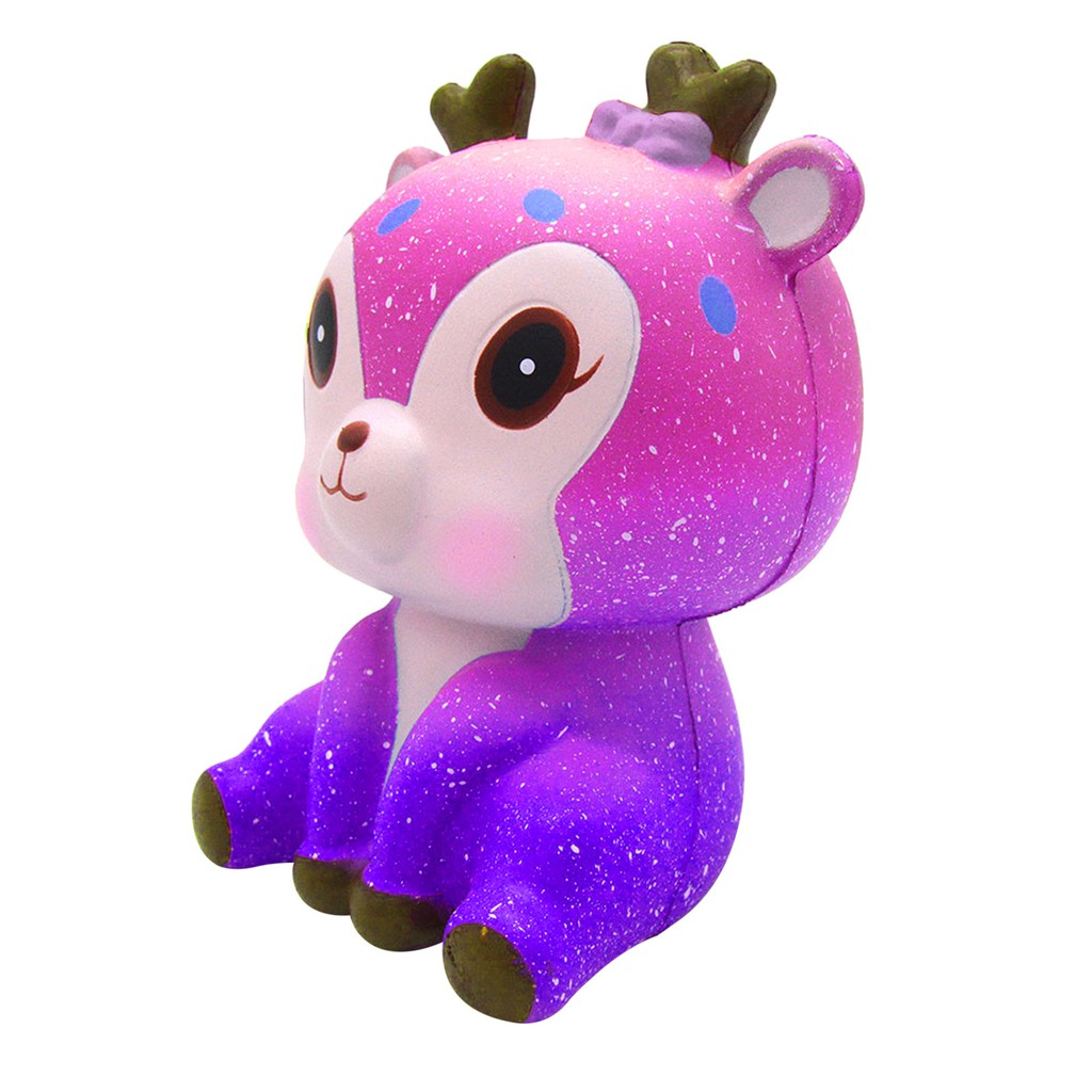 Đồ Chơi Squishy Hình Con Nai Màu Galaxy Dễ Thương