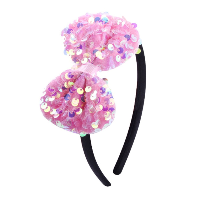 Flgo Băng Đô Cài Tóc Hình Nơ Đính Kim Sa Lấp Lánh Dễ Thương Trang Trí Tiệc Cưới