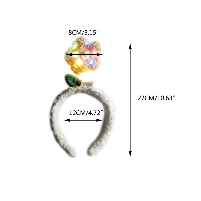 Băng Đô Bông Hoa Hoạt Hình Phát Sáng Dành Cho Nữ